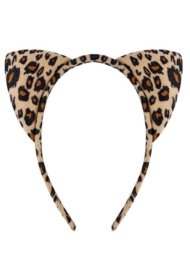 AIDVPOD Leopard Headband Cat Ears Hair Band Cheetah Animal Hair Accessories for Women Halloween Party Headwear - Image 1